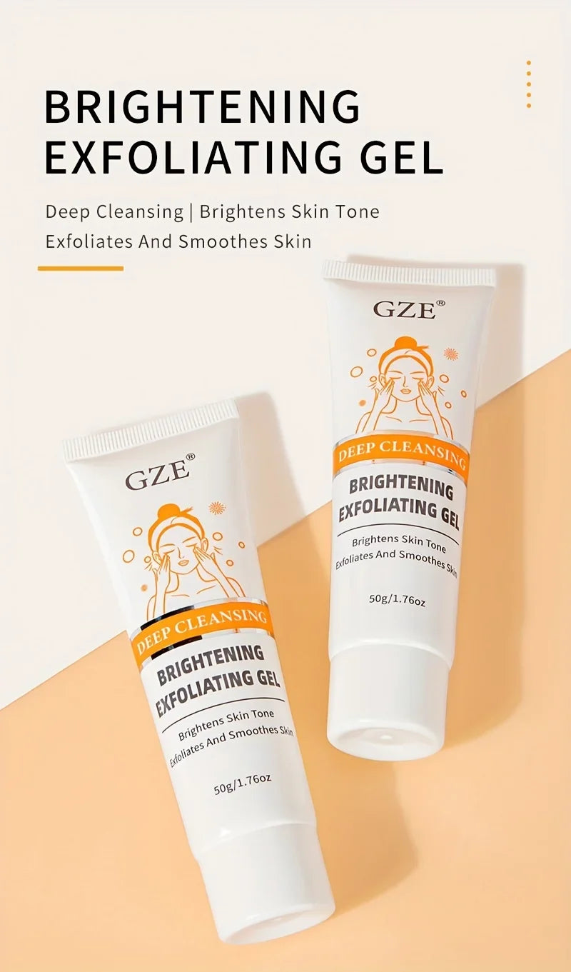 GZE Exfoliating Peeling Gel Face Scrub – Brighten & Moisturize Facial Exfoliating Gel Qme