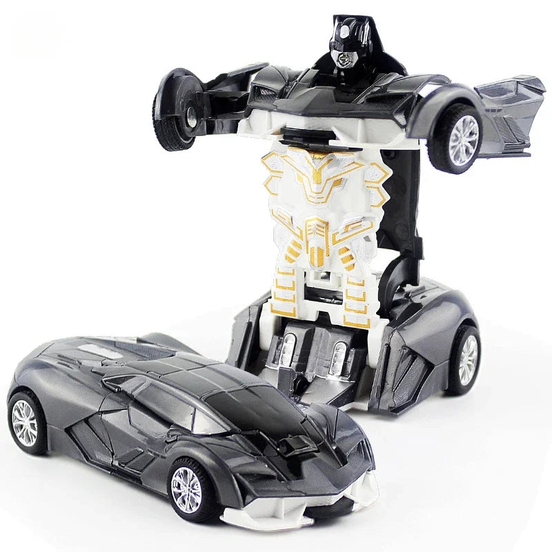 One-Key Transform Robot Car Toy for Kids | 3 Colors Transform Robot Toy Qme