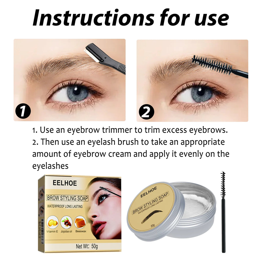 Eelhoe Clear Brow Gel – Smudge-Proof 3D Eyebrow Shaper Eyebrow Setting Gel Qst