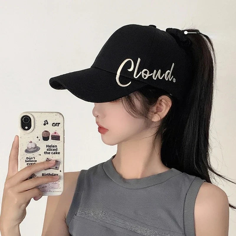 Women's Ponytail Hole Baseball Cap – Breathable Summer Sun Hat Women's Sun Hat Qme