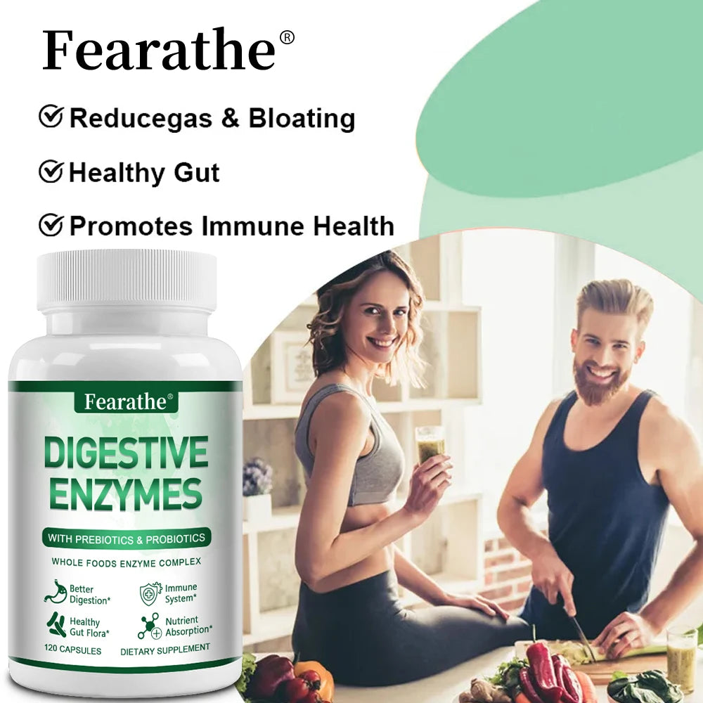 Prebiotics Probiotics & Digestive Enzymes Capsules | Gut Health Probiotic Supplement Qst