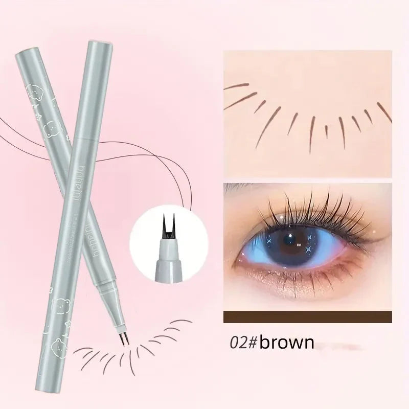 Double-Claw Ultra-Fine Liquid Eyeliner & Eyebrow Pencil Liquid Eyeliner Pencil Qme 02 BROWN