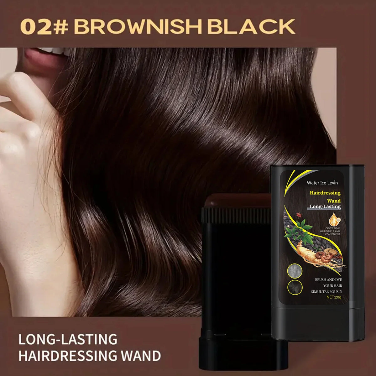 Quick Hair Dye Stick – Portable Brush for Long-Lasting Color Hair Dye Stick Qme