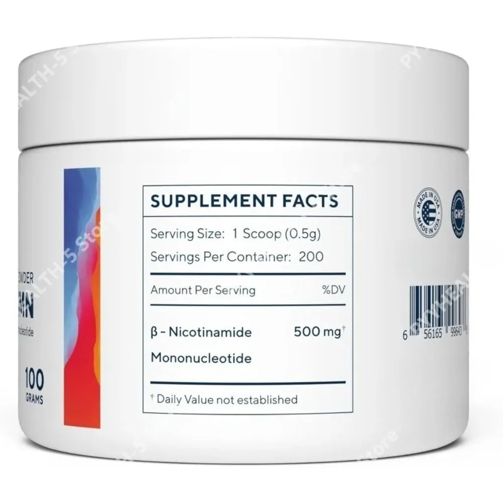 NMN Powder 100g – Fast Dissolve, USA Made, 3rd-Party Tested Dietary Supplement Qst