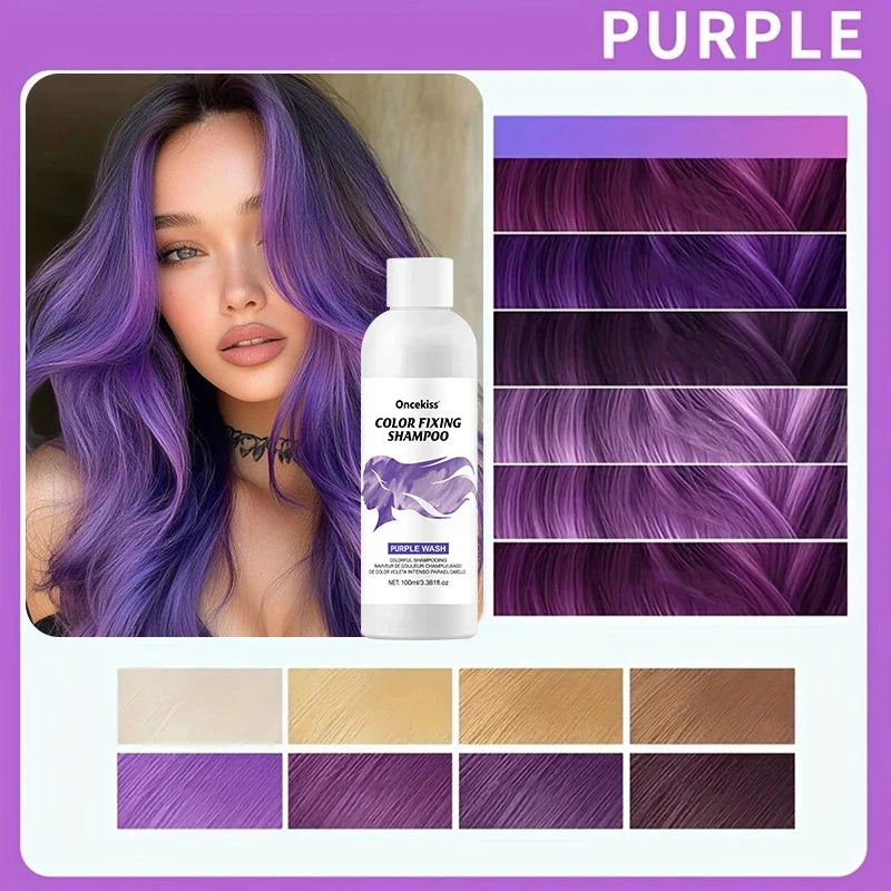 Semi-Permanent Hair Coloring Shampoo | Color, Shine & Nourish Hair Dye Shampoo Qme
