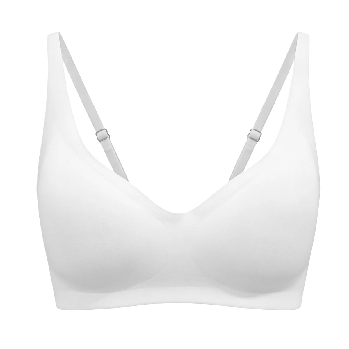 Zeriluna Underwire Seamless Unpadded Bra – Wide Strap T-Shirt Bra Underwire Seamless Bra Qst White L