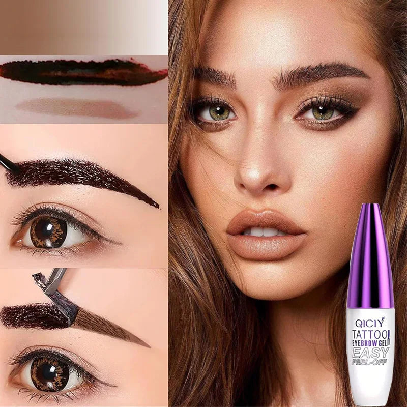 Tear-Off Eyebrow Gel | Waterproof, Sweat-Proof, 4 Shades Eyebrow Gel Qme