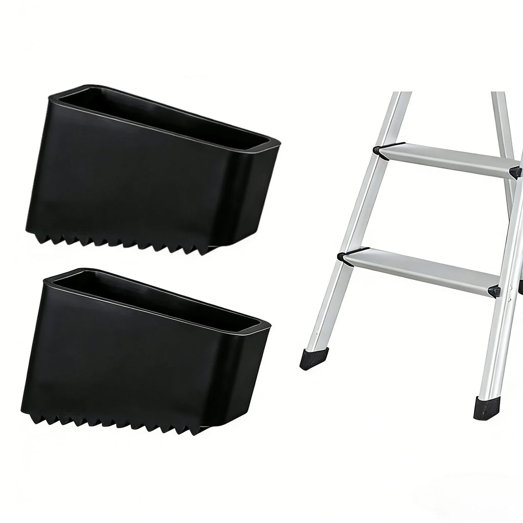 2-Step Ladder Rubber Foot Covers – Non-Slip Leg Pads 2 Pack Ladder Foot Covers Qme
