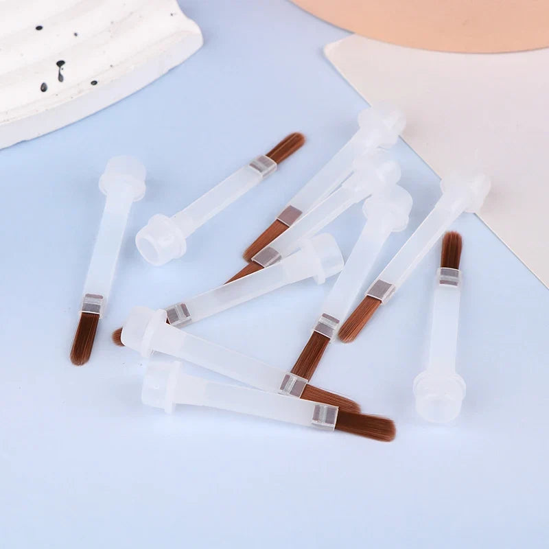 Disposable Nail Polish Brushes Brown Bristle Applicators 5–10 Pack Nail Applicator Brushes Qme