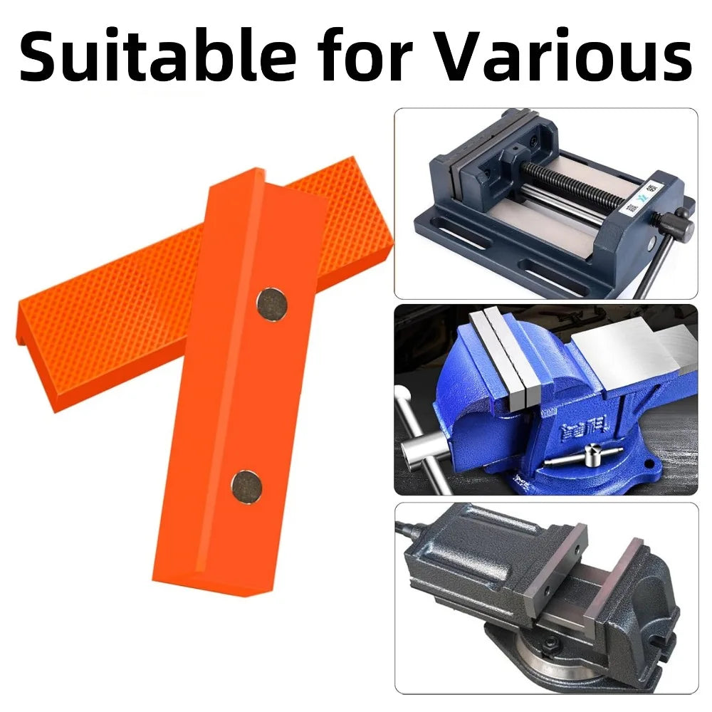 Magnetic Soft Jaw Pads for Bench Vise – Nylon, 4/5/6 Inch Bench Vise Jaw Pads Qme