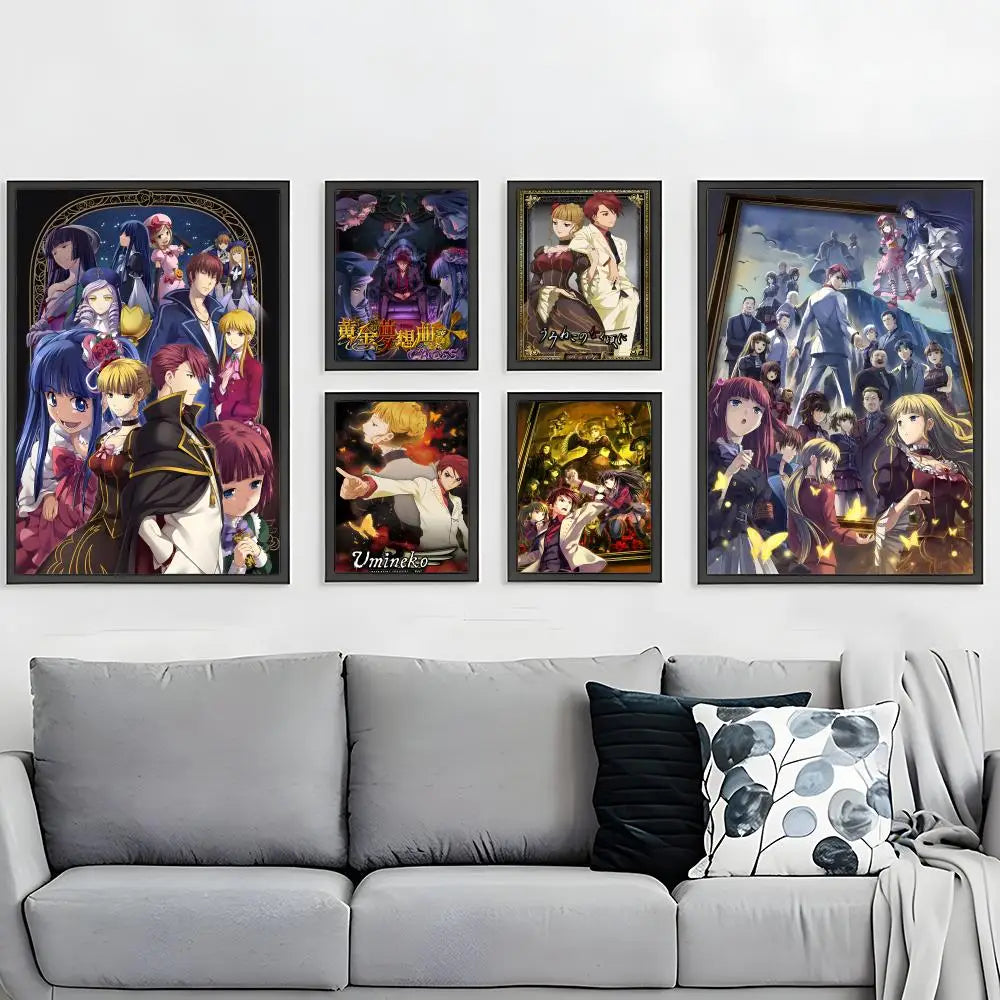 Umineko When They Cry Anime Poster – HD Canvas Wall Art Anime Canvas Poster Qst