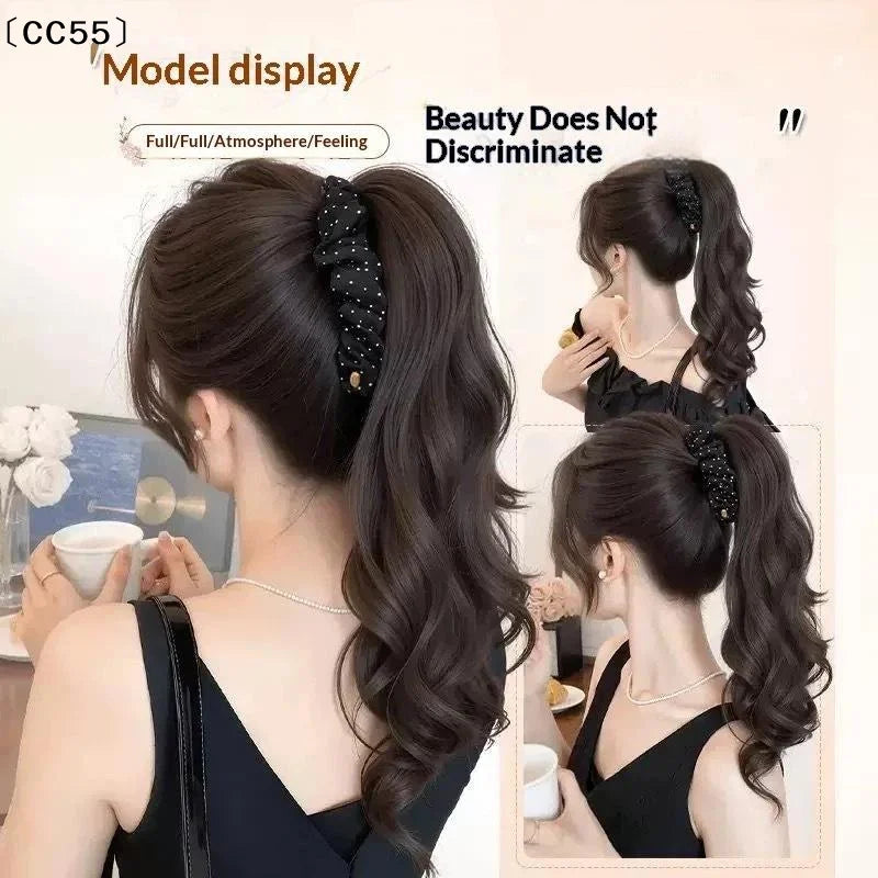 Claw Clip Ponytail Extension – Deep Wave Volume & Thickness Clip-On Hair Extension Qst