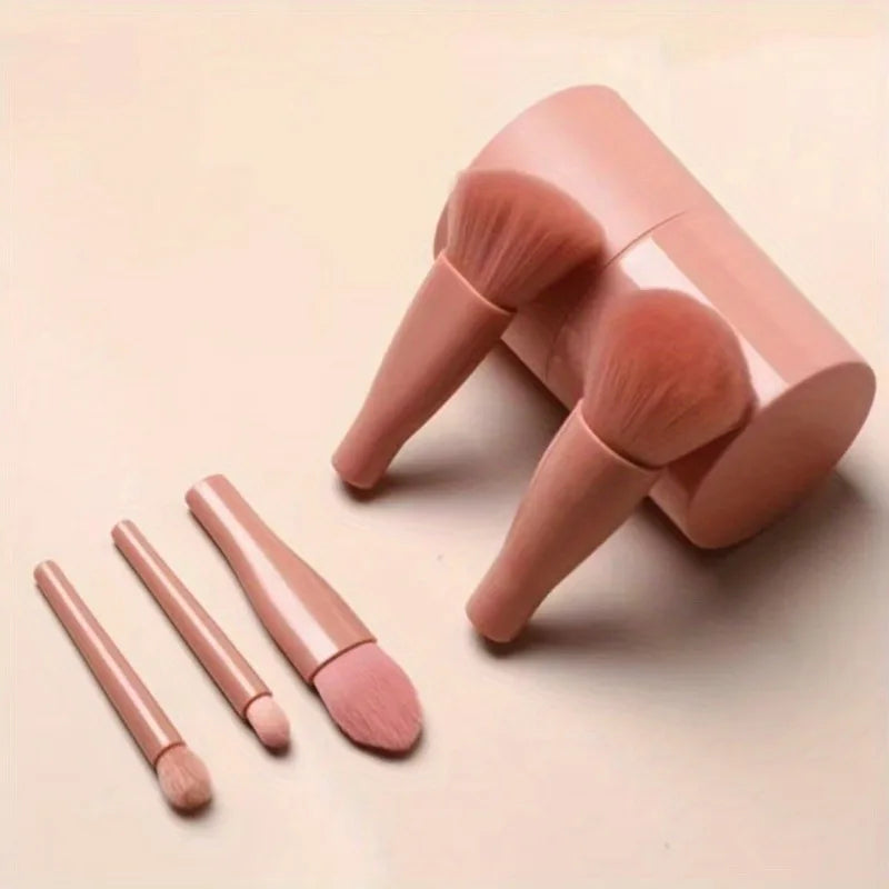 5-Piece Makeup Brush Set with Box – Foundation & Contour Makeup Brush Set Qme