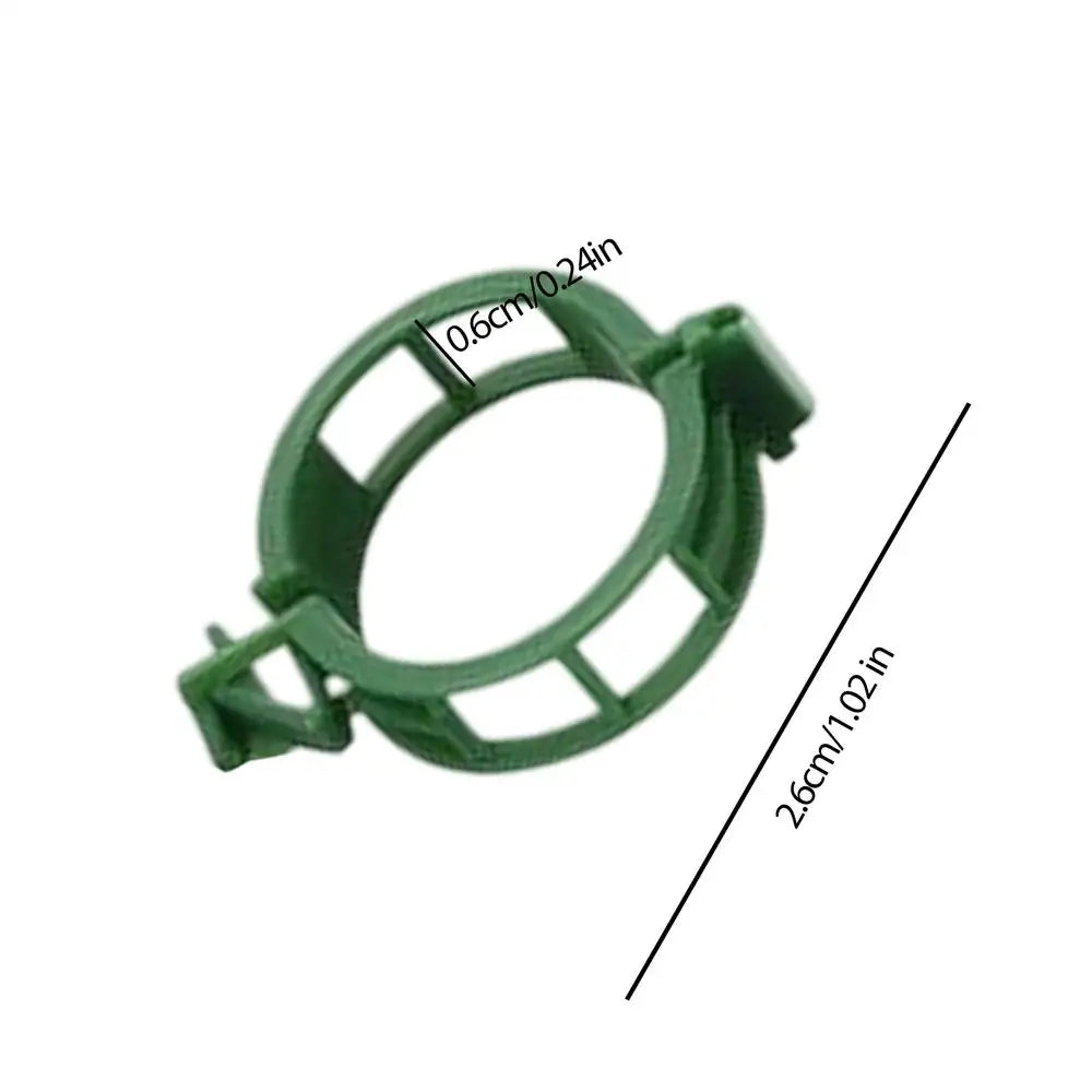 Tomato Plant Clips 100-Pack – Vine & Stem Support Clamps Plant Support Clips Qme Green