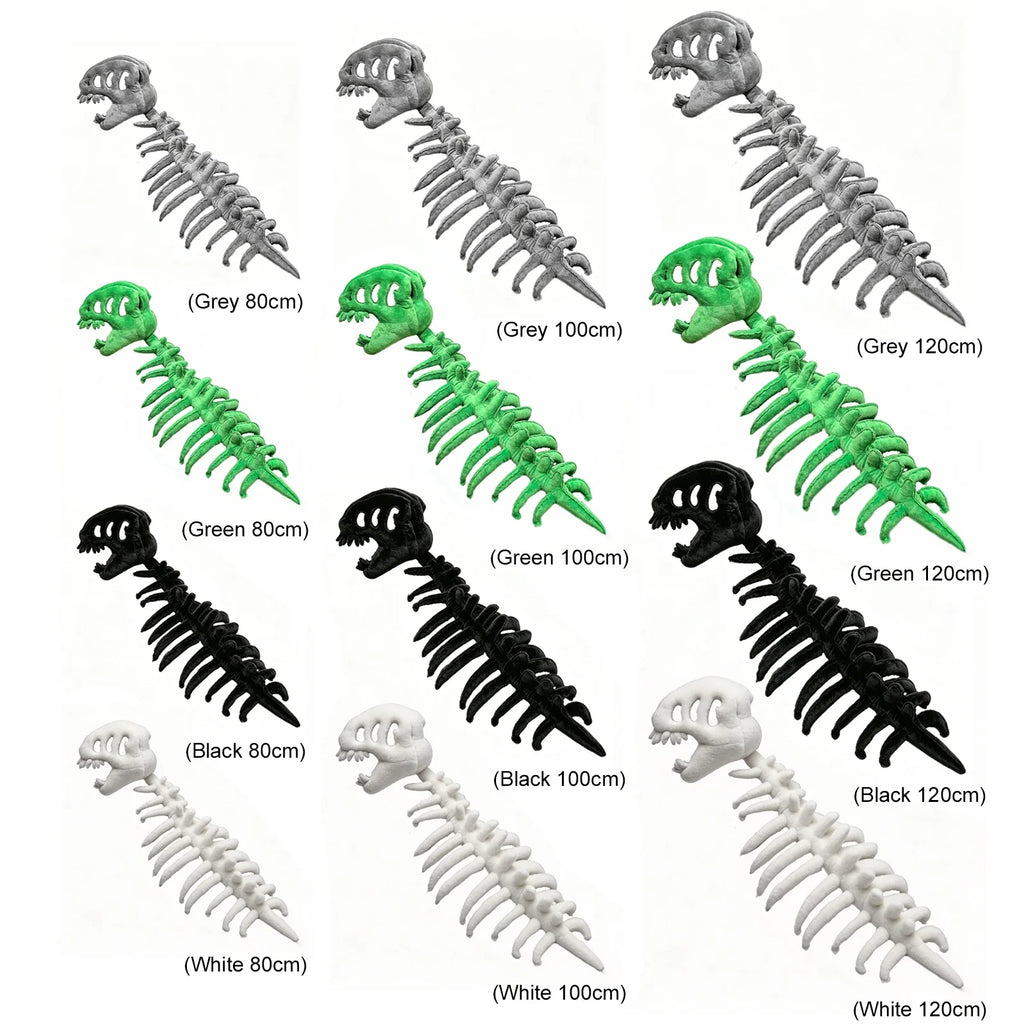 Soft Dinosaur Skeleton Costume Headpiece – Kids & Adults Costume Headpiece Qme