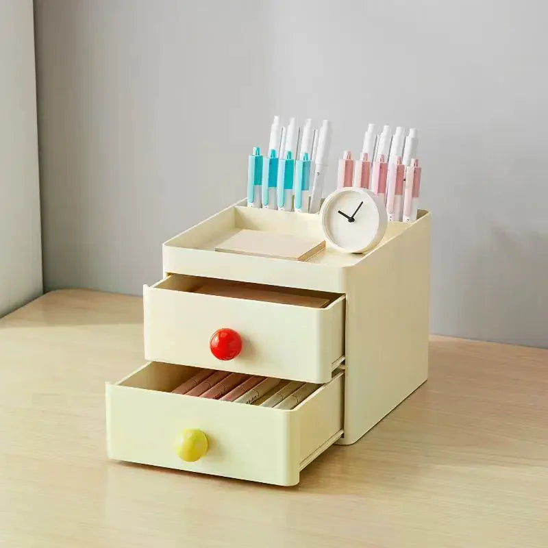 Desktop Drawer Storage Cabinet – Desk Organizer & Stationery Box Desktop Drawer Organizer Qme