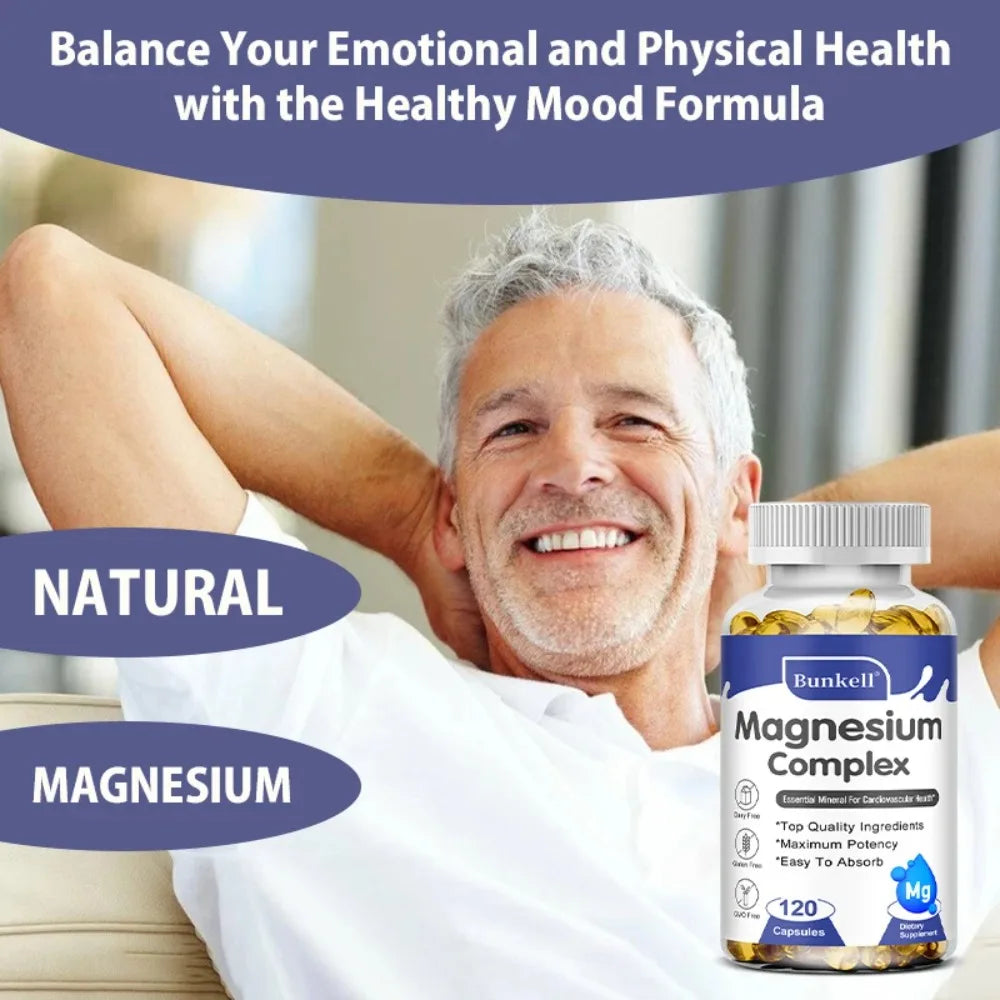 Magnesium Glycinate Capsules – Sleep, Calm & Muscle Support Mineral Supplement Qst