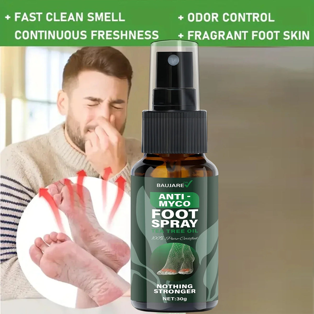 Tea Tree Oil Foot Spray – Moisturizing & Protecting Formula Foot Care Spray Qme