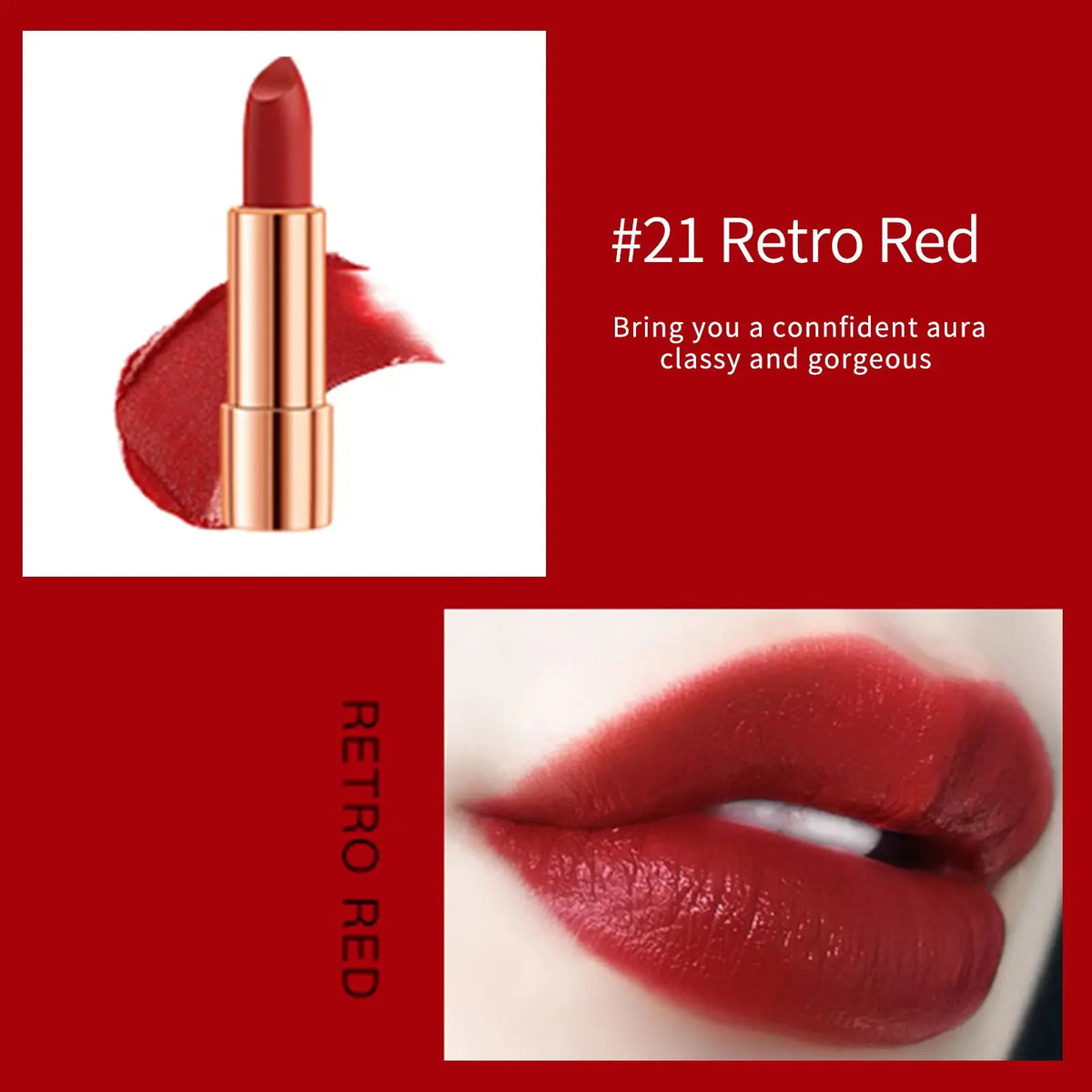 Matte Lipstick Set 3 Colours – Waterproof Long-Lasting + Silver Bag Matte Lipstick Set Qst