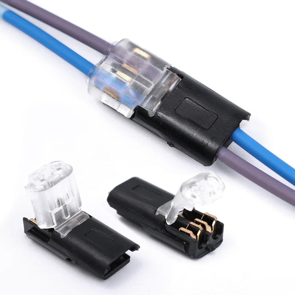 50-Pack Waterproof 2-Pin Fast Plug Car Wire Connectors Wire Connector Pack Qme