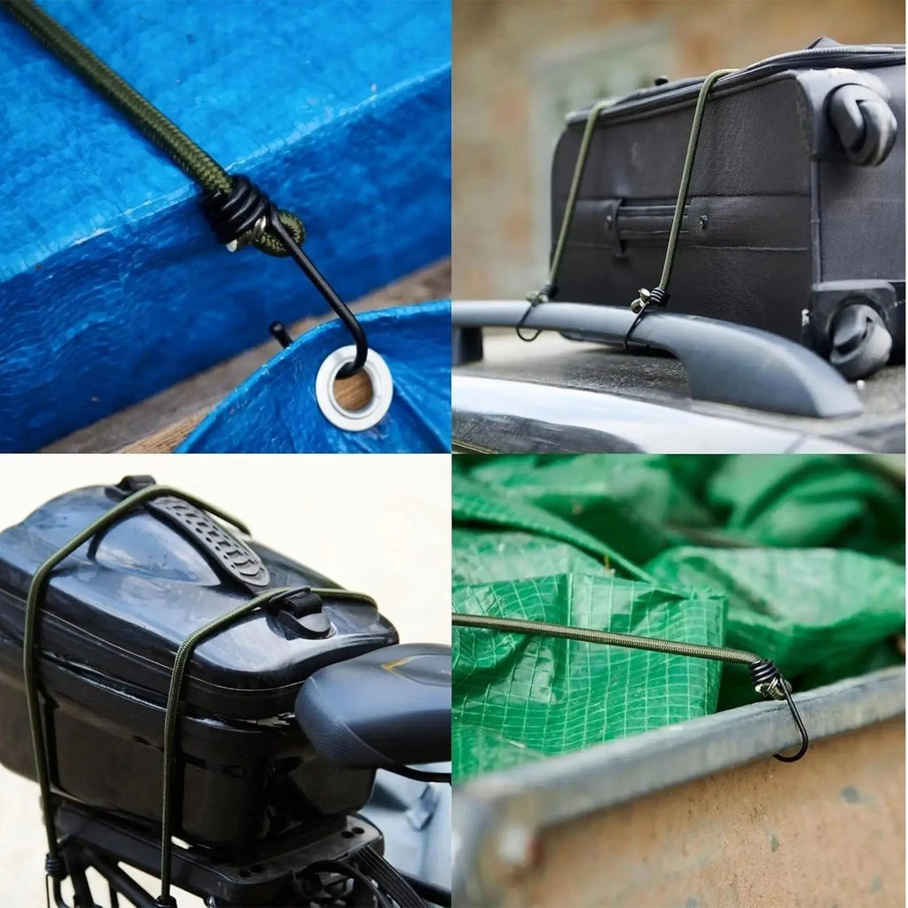 Elastic Bungee Cords with Hooks 39-Inch 10-Pack | Car & Travel Bungee Cord Set Qme China Mainland