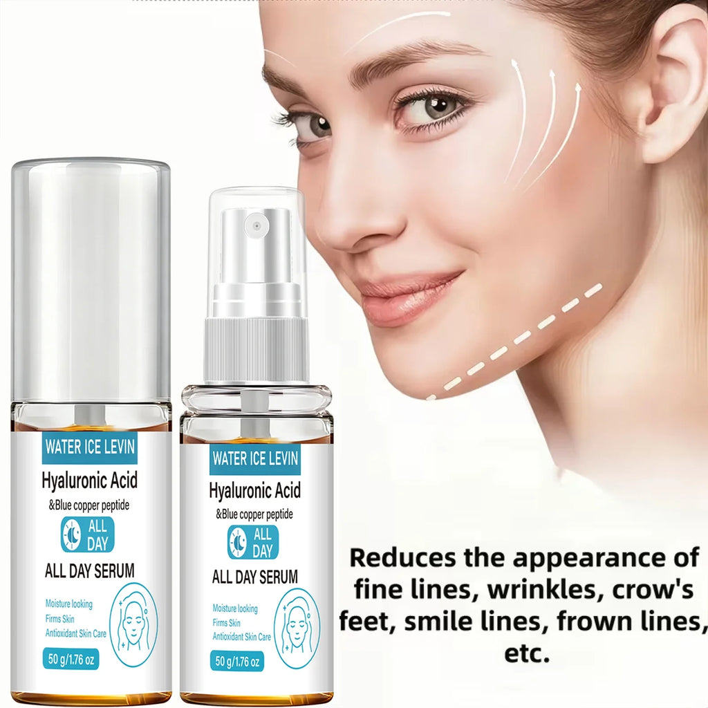 Blue Copper Peptide & Hyaluronic Acid Serum | Antioxidant Antioxidant Face Serum Qme