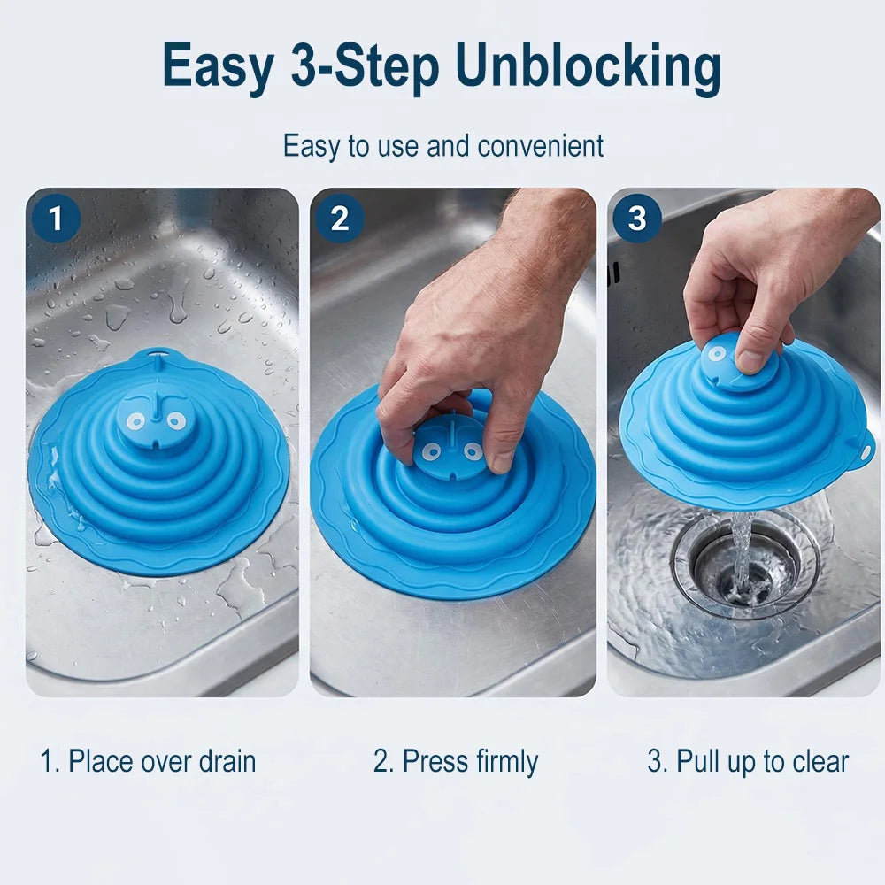 Silicone Drain Stopper – Universal Sink & Bathtub Plug 2-Pack Silicone Drain Stopper Qst