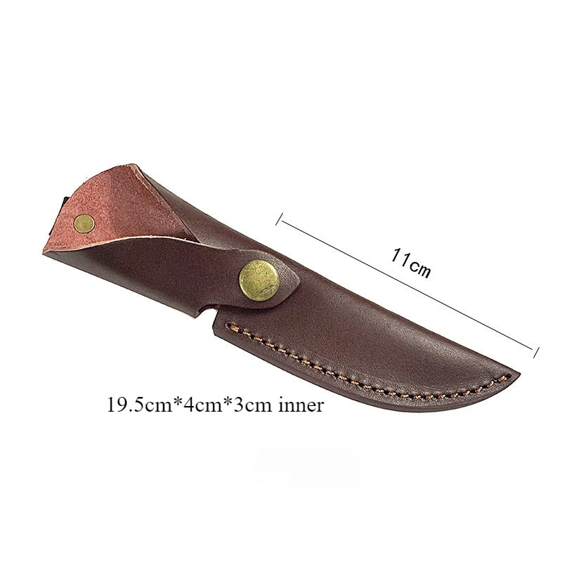 Handmade Cowhide Leather Knife Sheath – Fixed Blade Holster Leather Knife Sheath Qst 26