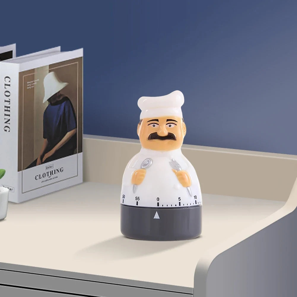 Cartoon Chef Kitchen Timer – Cooking & Baking Accessory Kitchen Timer Qme
