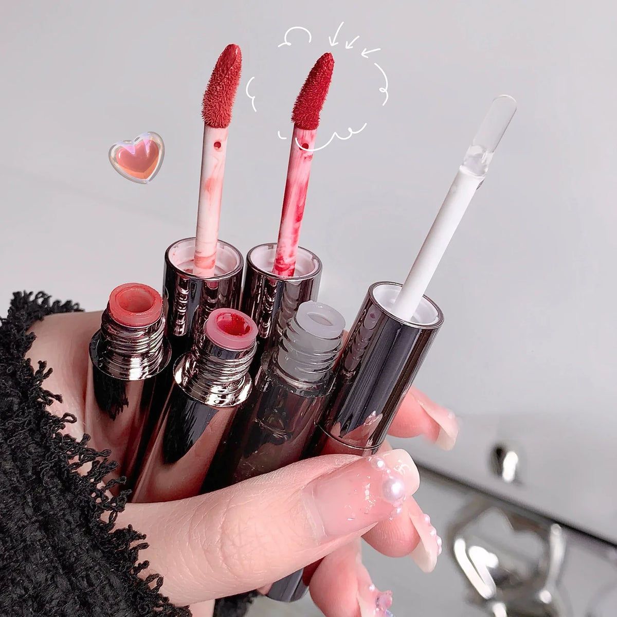 Gegebear Double-Ended Lip Glaze – Matte & Mirror Gloss Lip Glaze Qme
