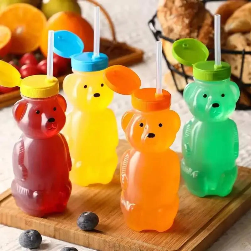 Cute Squeezable Leak-Proof Baby Cup with Flexible Straw Baby Straw Cup Qme