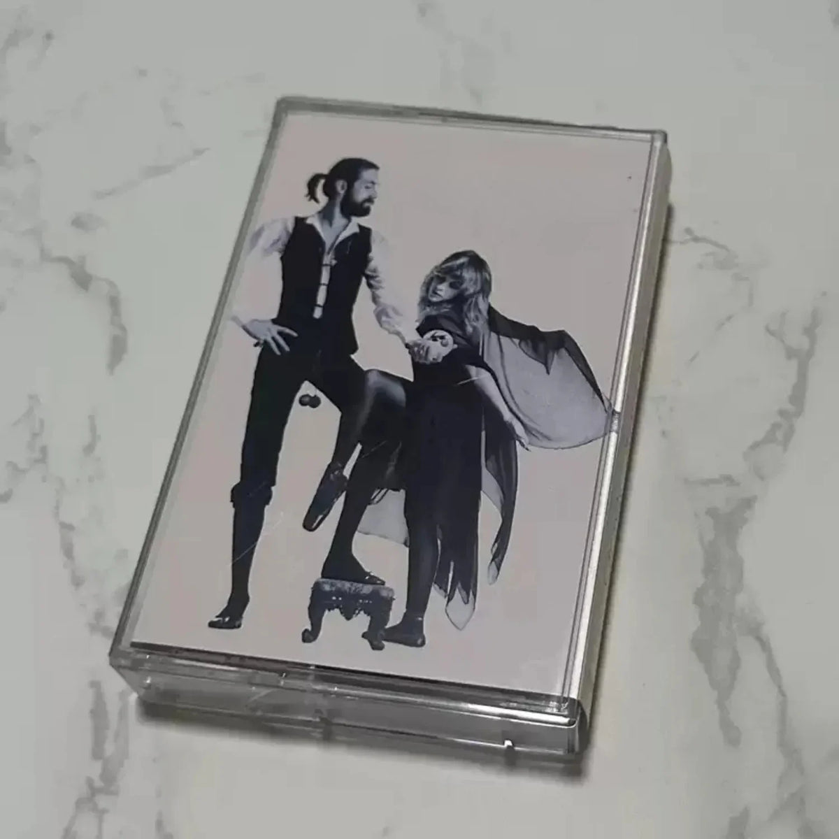 70s Folk-Rock Reissue Cassette Tape – Retro Duo B&W Cover Cassette Tape Qme