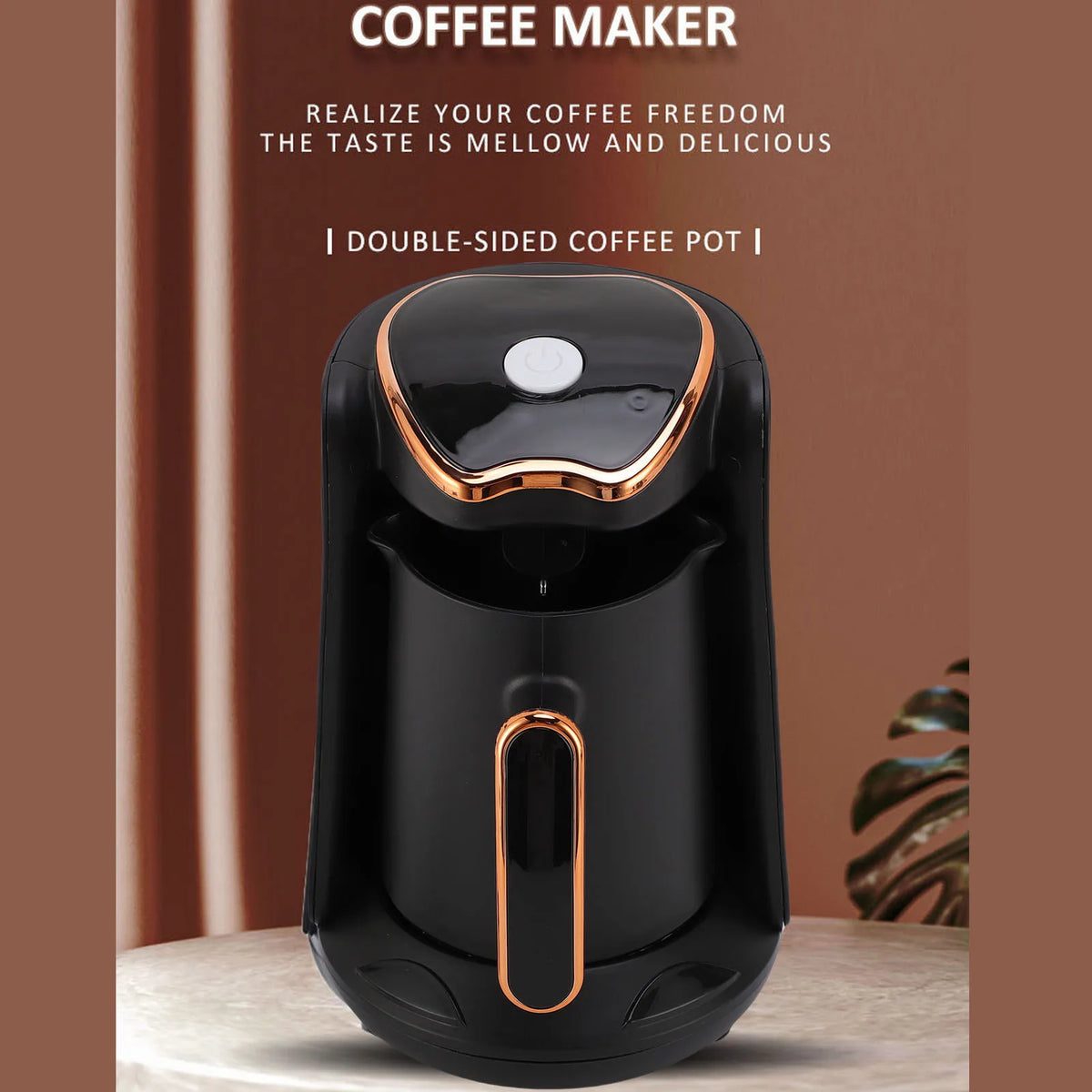 Turkish Coffee Maker 600W – 4-Cup Auto Overflow Protection Turkish Coffee Maker Qst