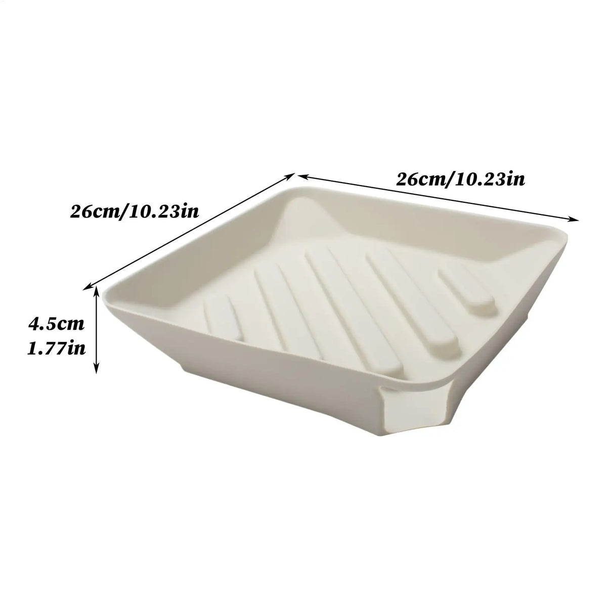 Silicone Dish Drying Mat with Drain Spout | Non-Slip Counter Silicone Drying Mat Qme