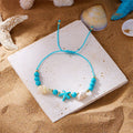 Boho Starfish Shell Beaded Bracelet – Handmade Beach Jewelry Charm Bracelet Qst A2