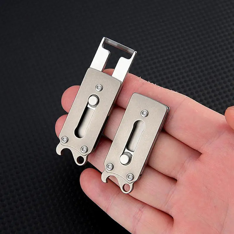 Titanium Alloy Bottle Opener Keychain Pocket Multi-Tool Keychain Bottle Opener Qme
