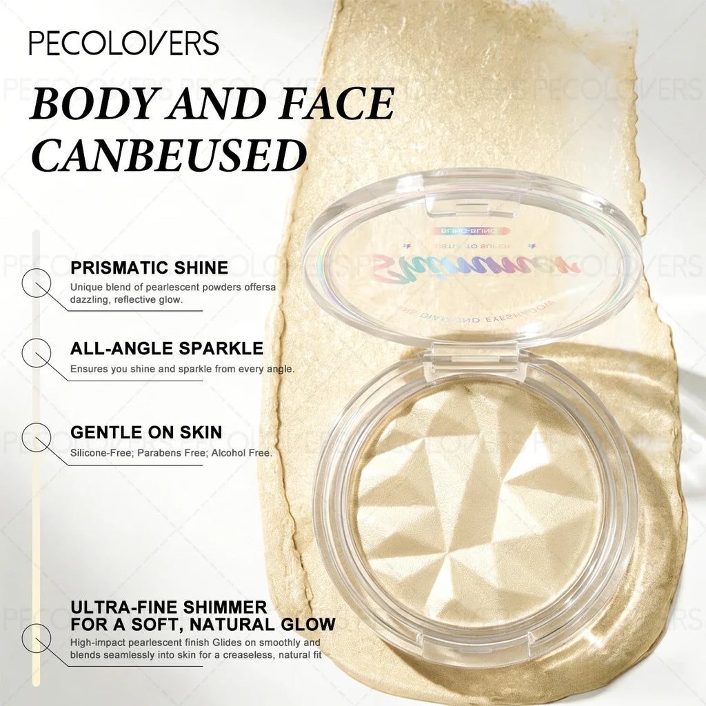 Multi-Functional Disc Highlighter – Champagne, White & Silver Face Highlighter Qme