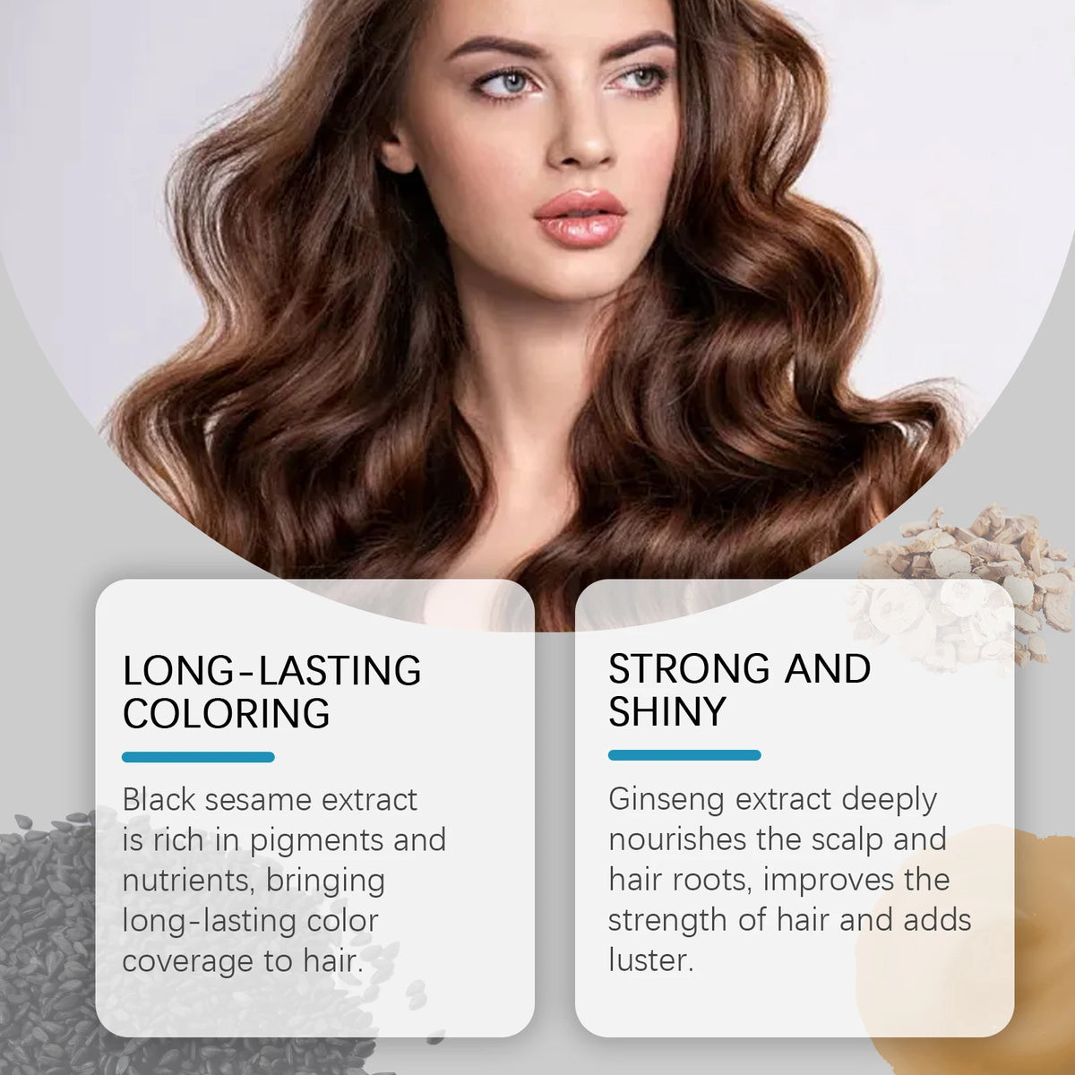 EELHOE Natural Hair Dye Shampoo – Herbal Gray Coverage 100ml Hair Dye Shampoo Qst
