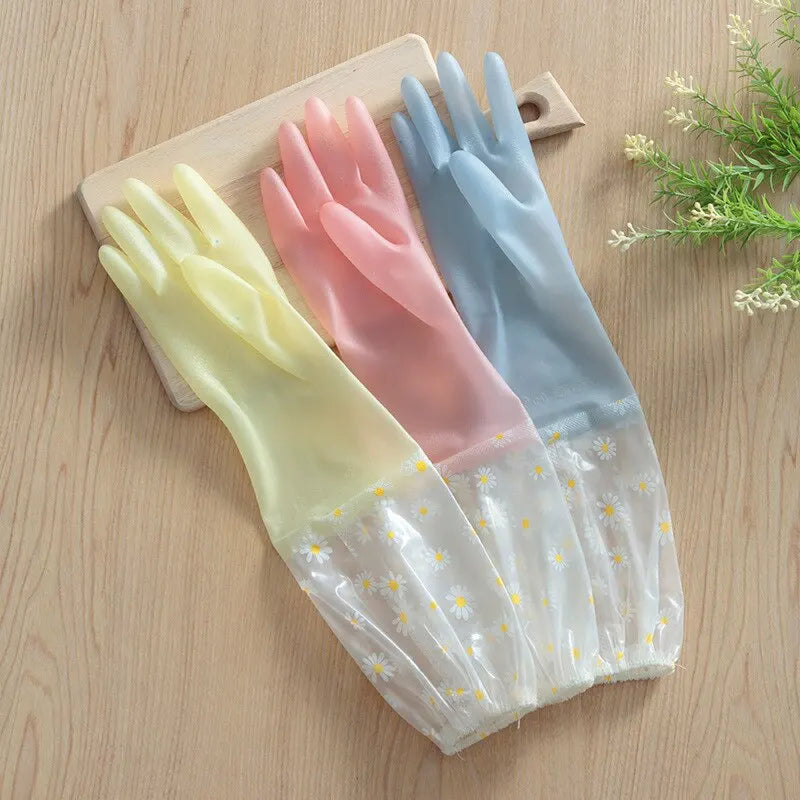 Waterproof Latex Household Cleaning Gloves – Dishwashing & Laundry Household Cleaning Gloves Qme