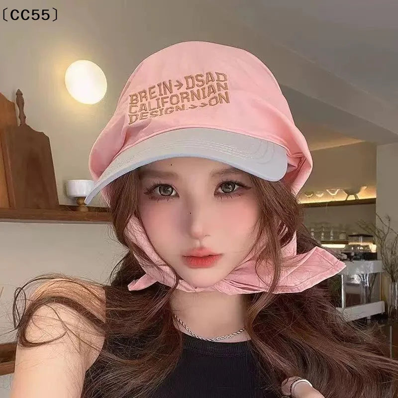 Women's Plaid Triangular Headscarf Cap – Sun Visor Hat Sun Visor Cap Qst