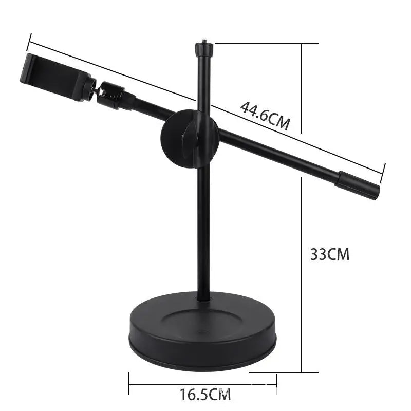 Tabletop Overhead Tripod Stand Ring Light & Phone Holder Overhead Tripod Stand Qme