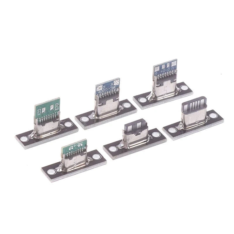 USB Type-C Female Socket Screw Fixing Plate 2Pin 4Pin Connector USB-C Connector Jack Qme