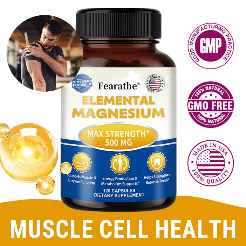 Magnesium Complex 500mg – High Absorption Bone & Muscle Support Magnesium Supplement Qst