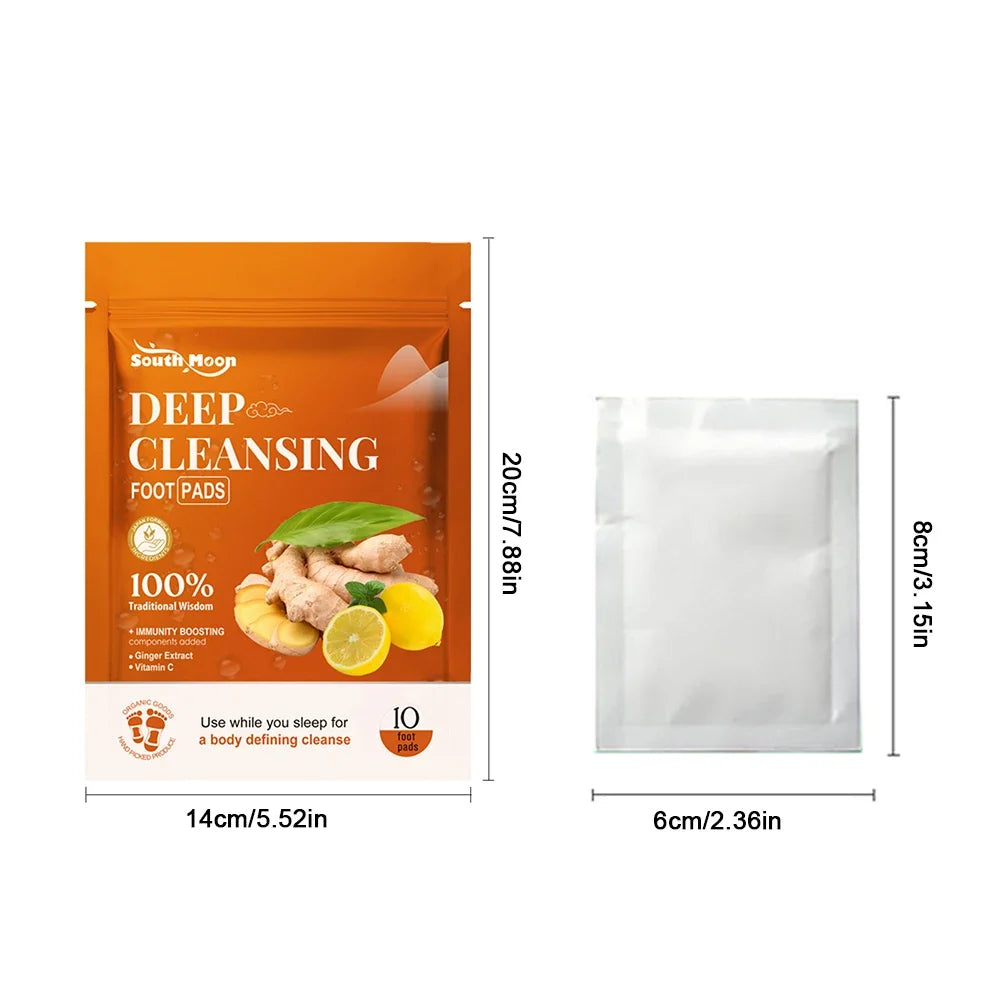 Ginger Foot Pads – Deep Cleansing Sleep Patches (10 Pack) Foot Care Patches Qme