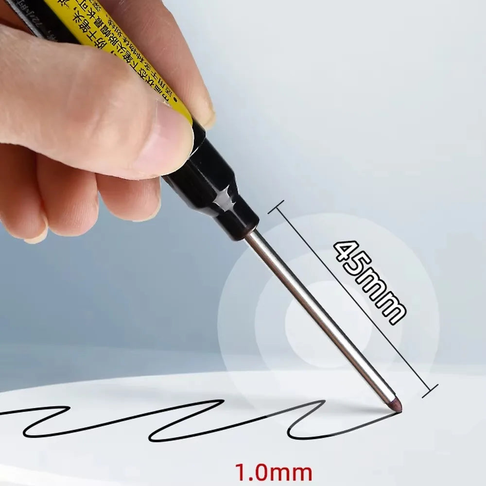 Waterproof Deep Hole Marker Pen – Long Nib Carpenter Pen Carpenter Marker Pen Qme
