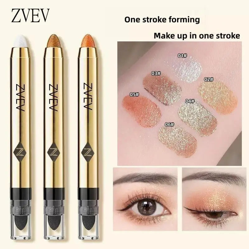 Waterproof Double-Ended Shimmer Eyeshadow Stick – 6 Colors Eyeshadow Stick Qme