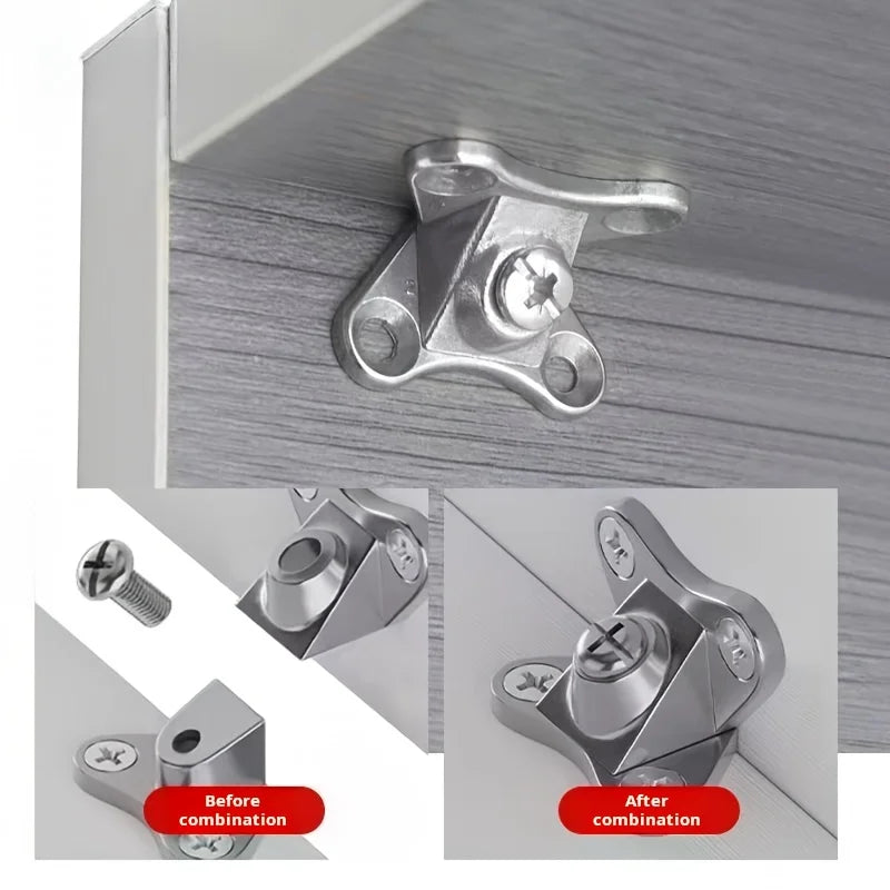 Zinc Alloy Butterfly Angle Brackets 6 Sets with Screws Angle Bracket Hardware Qme