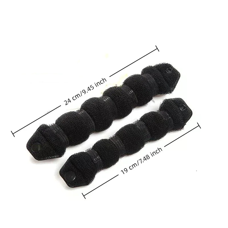 Magic Hair Bun Maker Donut Tool 8-Piece Reusable Set Hair Bun Styling Tool Qme