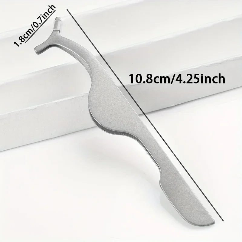 5-Piece Eyelash Applicator Forceps, Curler & Lip Brush Set Eyelash Makeup Tool Set Qme
