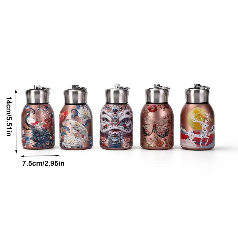 Portable 300ml Insulated Double-Wall Stainless Steel Pocket Cup Insulated Travel Cup Qme